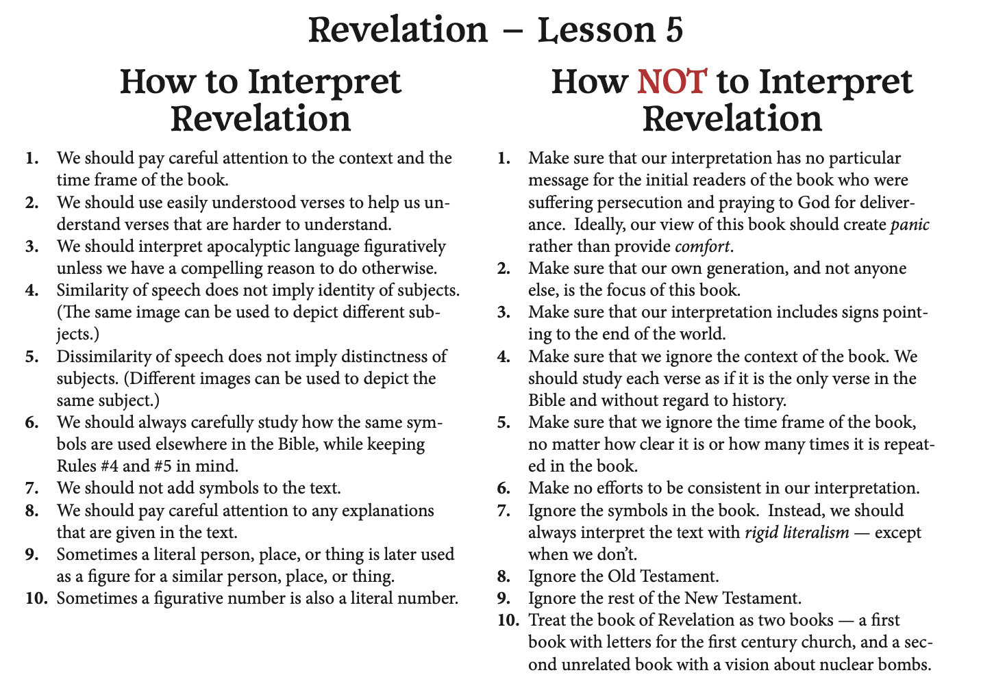 How NOT to Interpret Revelation